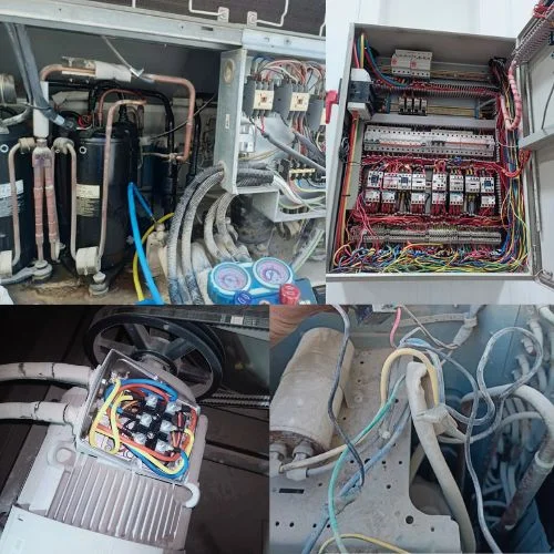 Samra Facilities electrician working on a DB panel in a Dubai property