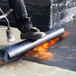 Samra Facilities team applying waterproofing in a Dubai property
