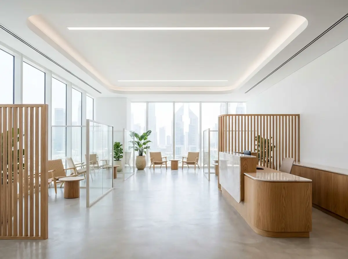 Dubai office repainted out of hours so the space was usable the next working morning