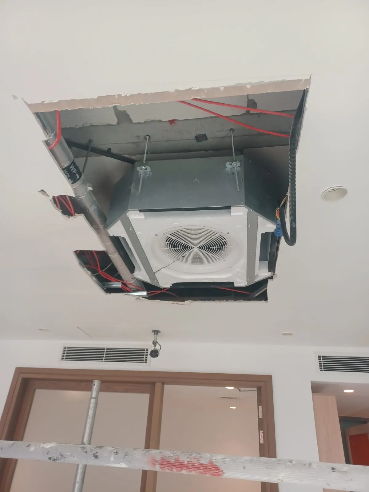 AC installation project by Samra Facilities in Dubai
