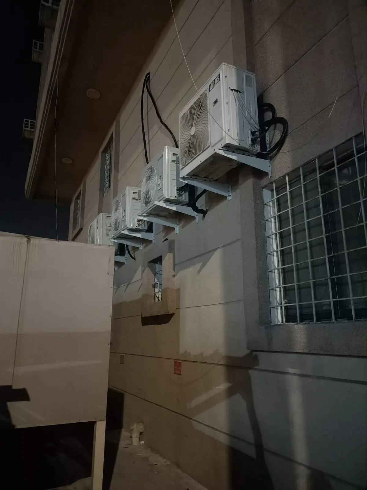 Multiple outdoor AC units installed by Samra Facilities in Dubai