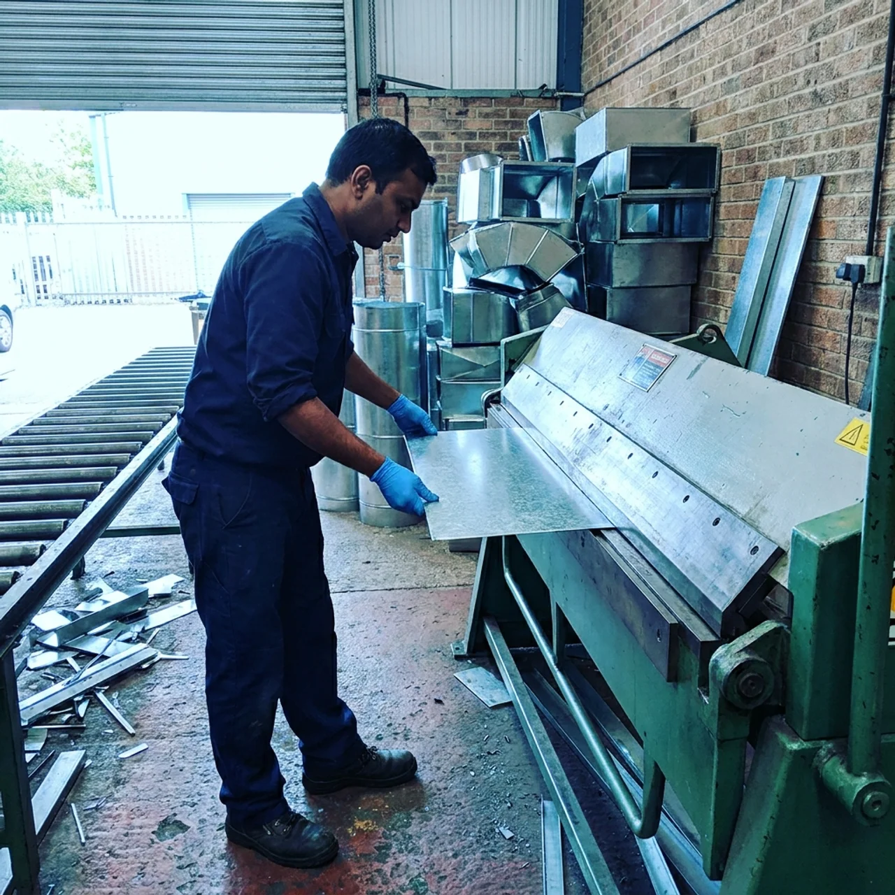 Samra Facilities in-house galvanised sheet metal duct workshop in Dubai